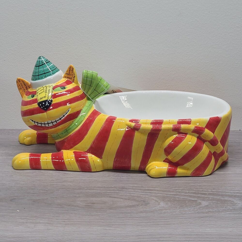 Silvestri Nancy Wolff Ceramic Cat Bowl Abstract Whimsical Bowl Dish